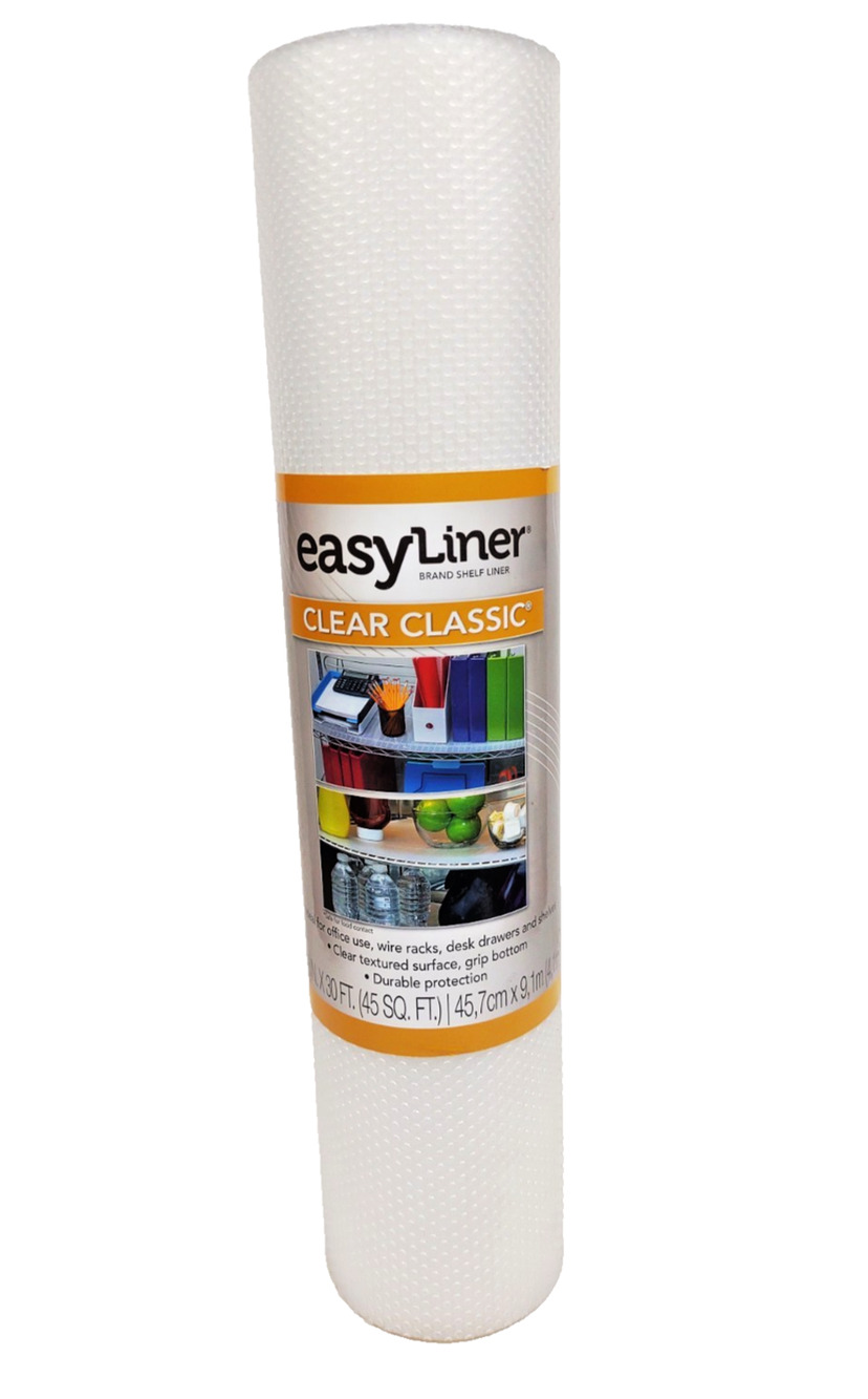 Duck Brand Easy Liner Clear Classic 20” x 30’ Non-Adhesive 286552 Sealed Hard2Fi